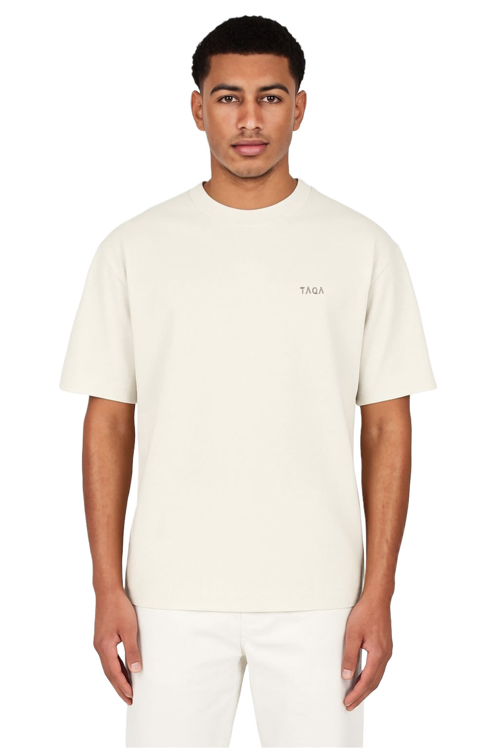 EMBRACE QADR Oversize T-Shirt Cremeweiß