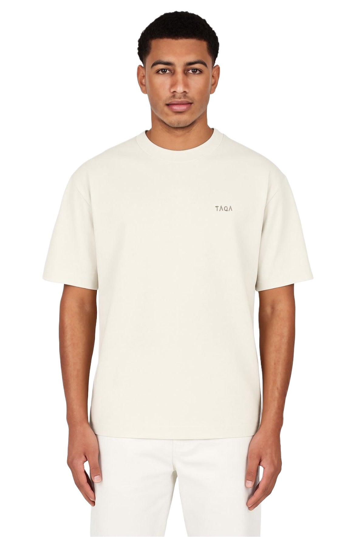 EMBRACE QADR Oversize T-Shirt Cremeweiß