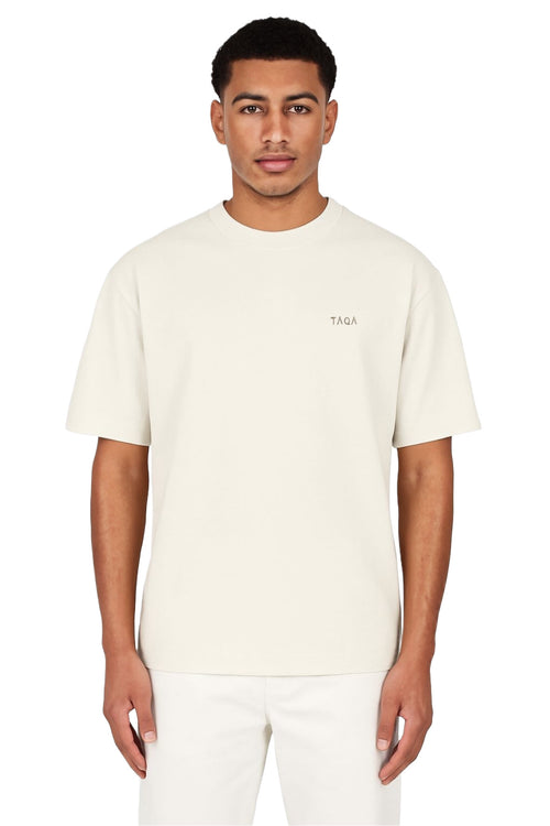 EMBRACE QADR Oversize T-Shirt Cremeweiß